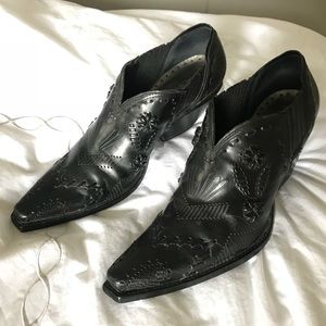 BCB Girls Black Leather Ankle Boot